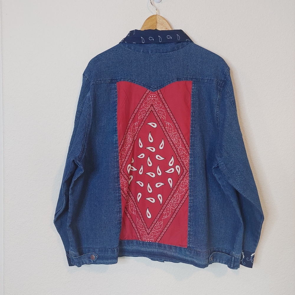 Back in the Saddle Paisley‎ Patchwork Jacket Size 2X - Picture 4 of 8